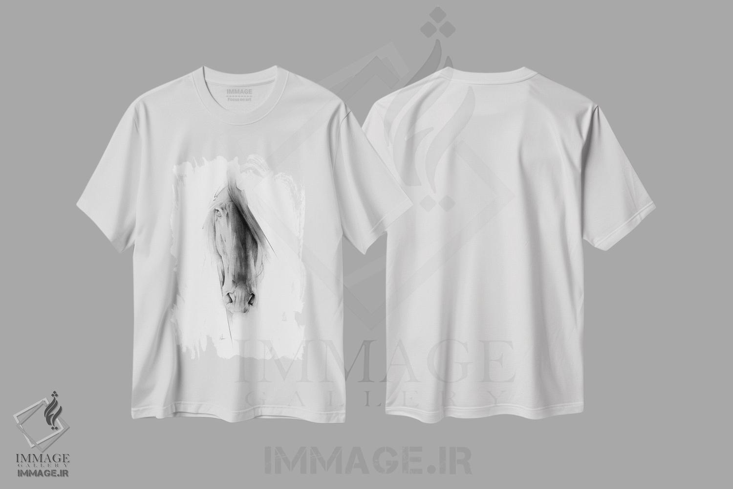تیشرت طرح دار اسب ۲۰۲۳، تزئینی اثر الکسیس مارکو | immage.ir