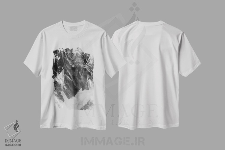 تیشرت طرح دار بلور سیاه، آبستره اثر الکسیس مارکو | immage.ir
