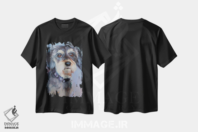 تیشرت طرح دار پرترهٔ اشنایزر، هنر فاخر معاصر اثر الکس مووچون | فروشگاه ایماژ