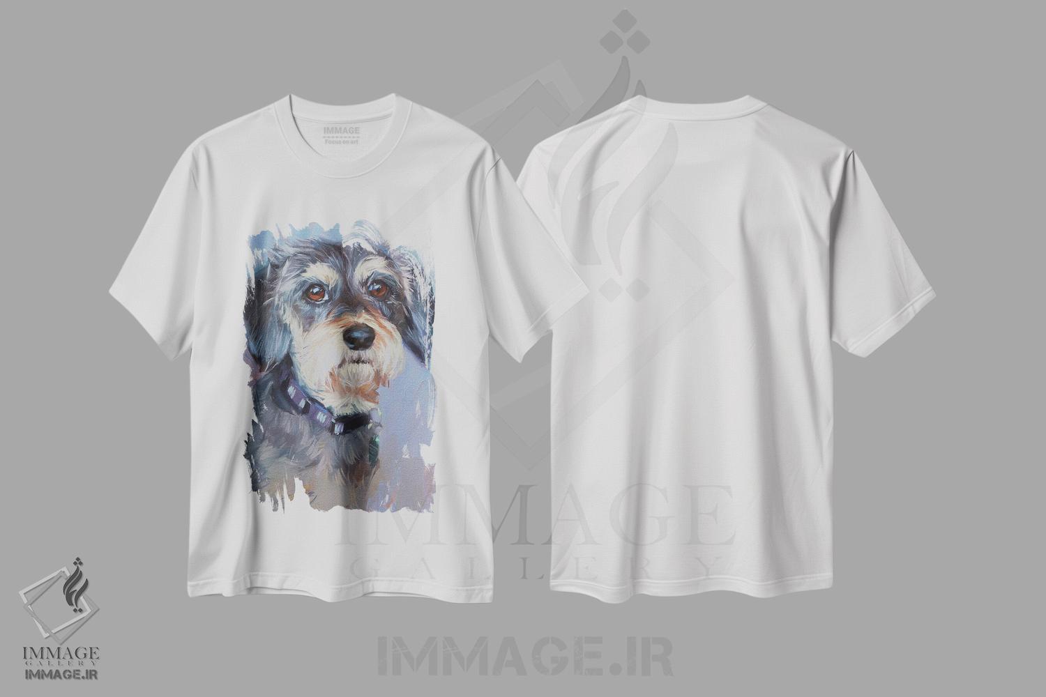 تیشرت طرح دار پرترهٔ اشنایزر، هنر فاخر معاصر اثر الکس مووچون | immage.ir