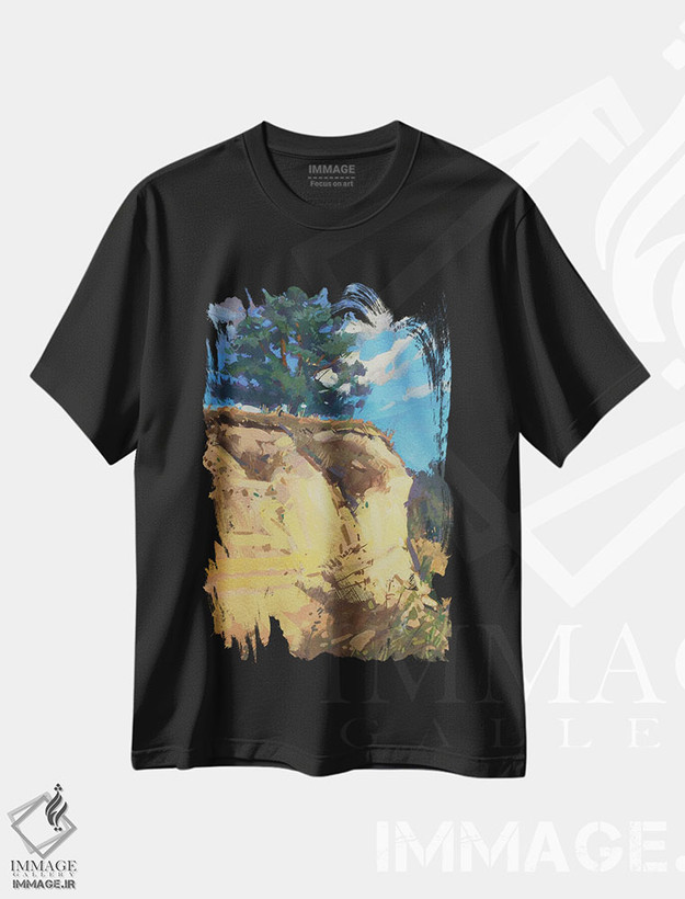 تیشرت طرح دار نقاشی درخت هجران، دکور معاصر اثر الکس مووچون | فروشگاه ایماژ
