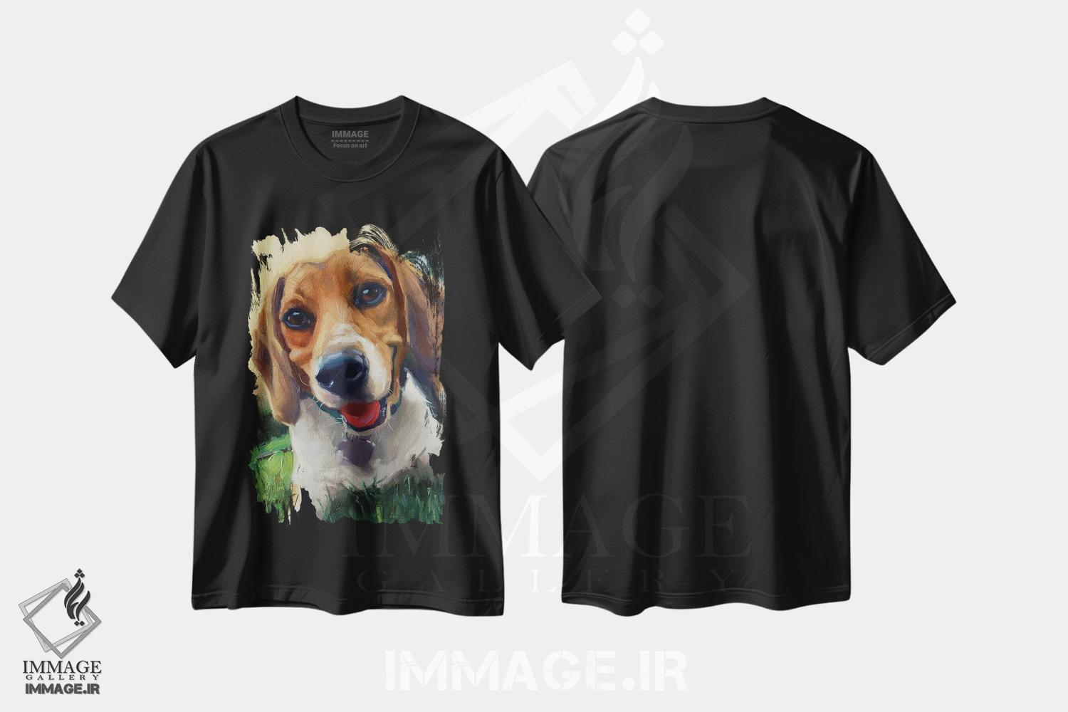 تیشرت طرح دار بیگل، هنر فاخر معاصر اثر الکس مووچون | فروشگاه ایماژ
