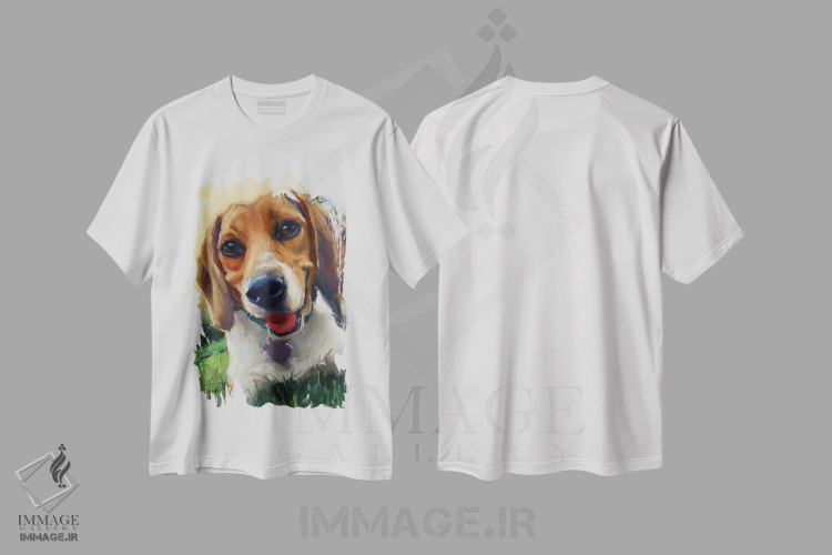 تیشرت طرح دار بیگل، هنر فاخر معاصر اثر الکس مووچون | immage.ir