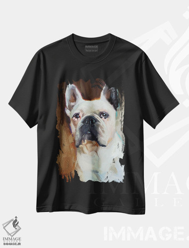 تیشرت طرح دار بولداگ، هنر فاخر معاصر اثر الکس مووچون | فروشگاه ایماژ