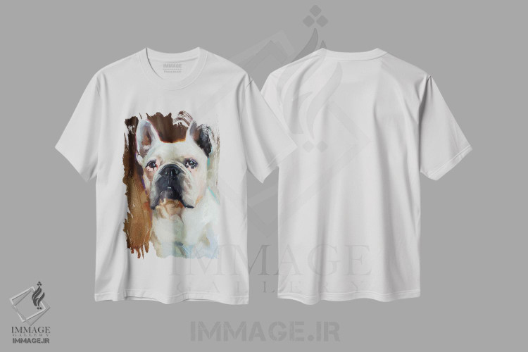تیشرت طرح دار بولداگ، هنر فاخر معاصر اثر الکس مووچون | immage.ir