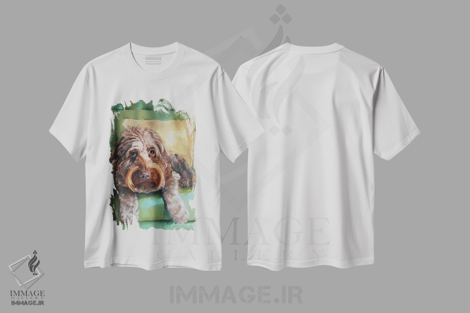 تیشرت طرح دار سگ پشمالو، هنر فاخر معاصر اثر الکس مووچون | immage.ir
