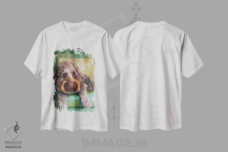 تیشرت طرح دار سگ پشمالو، هنر فاخر معاصر اثر الکس مووچون | immage.ir
