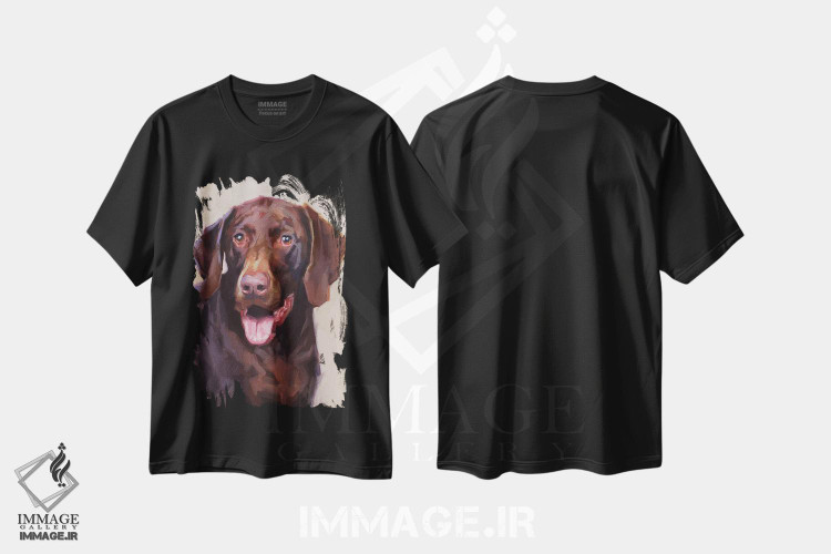 تیشرت طرح دار اشاره گر ژرمن شورت هِیر، هنر فاخر معاصر اثر الکس مووچون | فروشگاه ایماژ