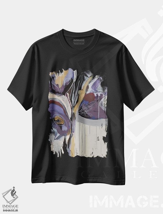 تیشرت طرح دار برداشت های گل ها ۲، مدیوم اثر آنجلا ماریـتز | فروشگاه ایماژ