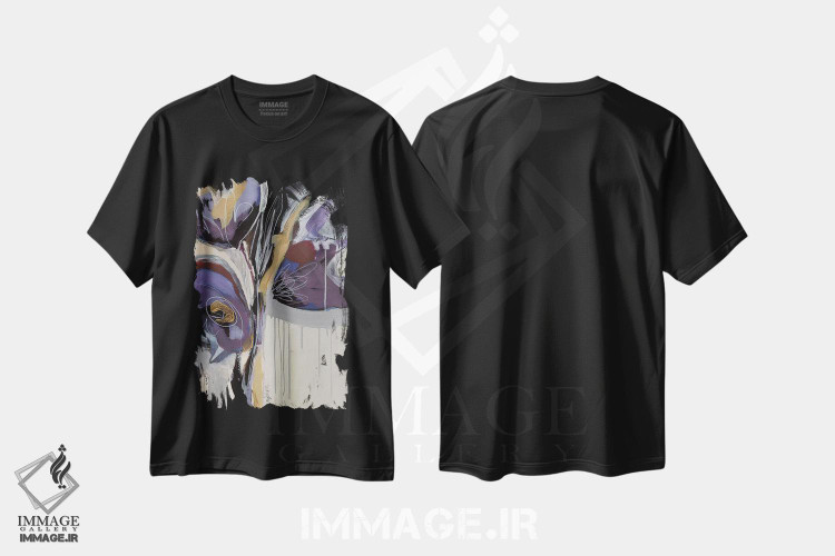 تیشرت طرح دار برداشت های گل ها ۲، مدیوم اثر آنجلا ماریـتز | فروشگاه ایماژ