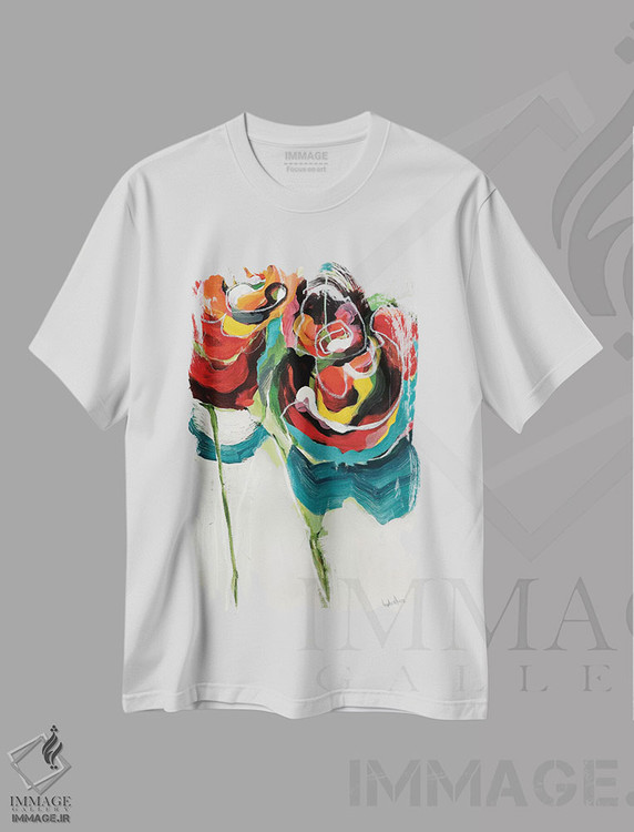 تیشرت طرح دار رز واسابی ۱، مدیوم اثر آنجلا ماریـتز | immage.ir