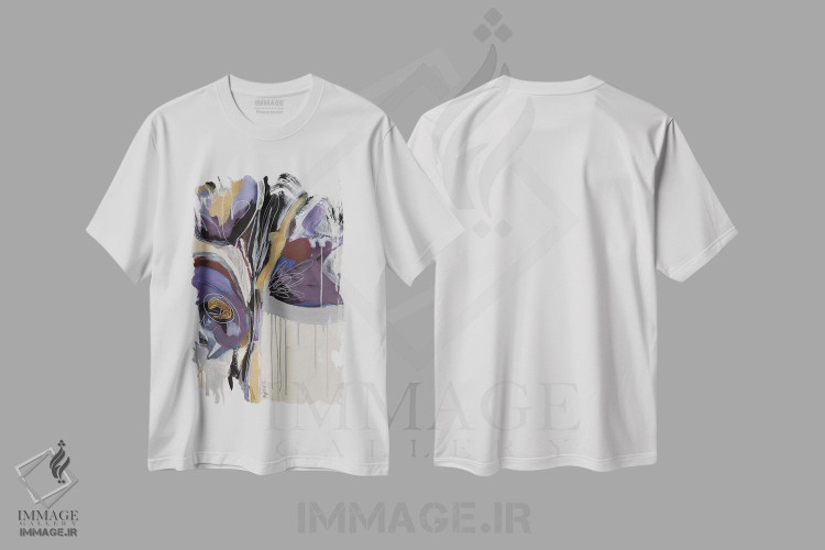 تیشرت طرح دار برداشت های گل ها ۲، مدیوم اثر آنجلا ماریـتز | immage.ir