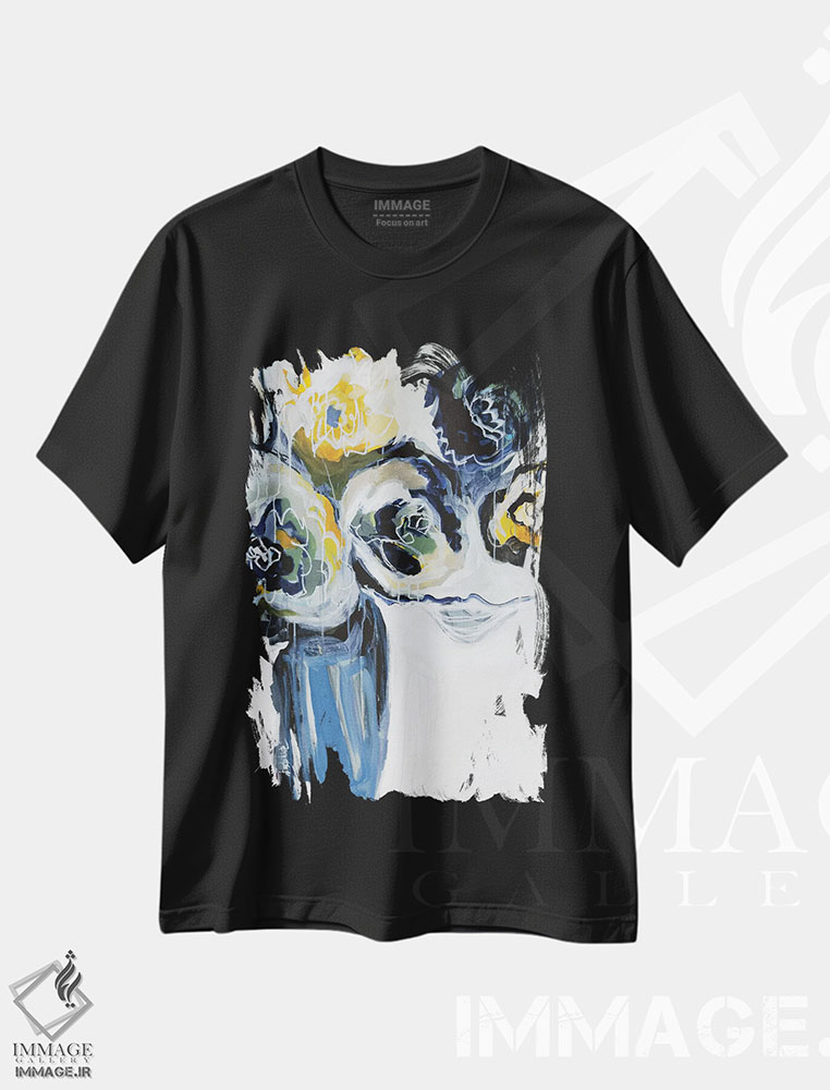 تیشرت طرح دار شکوفایی یک روز جدید، مدیوم اثر آنجلا ماریـتز | فروشگاه ایماژ