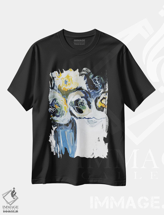 تیشرت طرح دار شکوفایی یک روز جدید، مدیوم اثر آنجلا ماریـتز | فروشگاه ایماژ