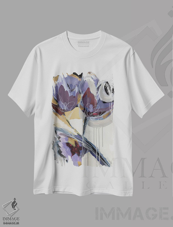 تیشرت طرح دار برداشت های گل ها ۱، مدیوم اثر آنجلا ماریـتز | immage.ir