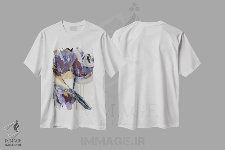 تیشرت طرح دار برداشت های گل ها ۱، مدیوم اثر آنجلا ماریـتز | immage.ir