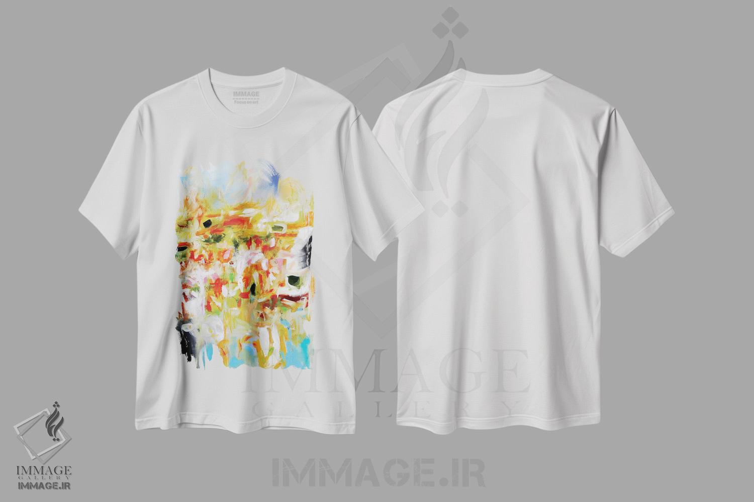 تیشرت طرح دار آثار بهار، آبستره اثر آندرادا آنخل | immage.ir