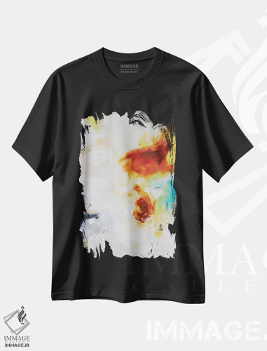 تیشرت طرح دار انتزاعی شانزدهم اثر آندرادا آنخل | فروشگاه ایماژ
