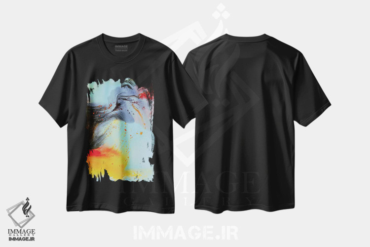 تیشرت طرح دار مجموعهٔ مایع دو اثر آندرادا آنخل | فروشگاه ایماژ
