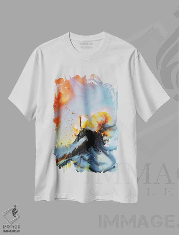 تیشرت طرح دار مجموعهٔ مایع پنج اثر آندرادا آنخل | immage.ir