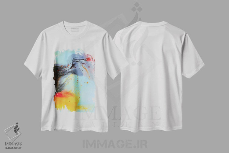 تیشرت طرح دار مجموعهٔ مایع دو اثر آندرادا آنخل | immage.ir