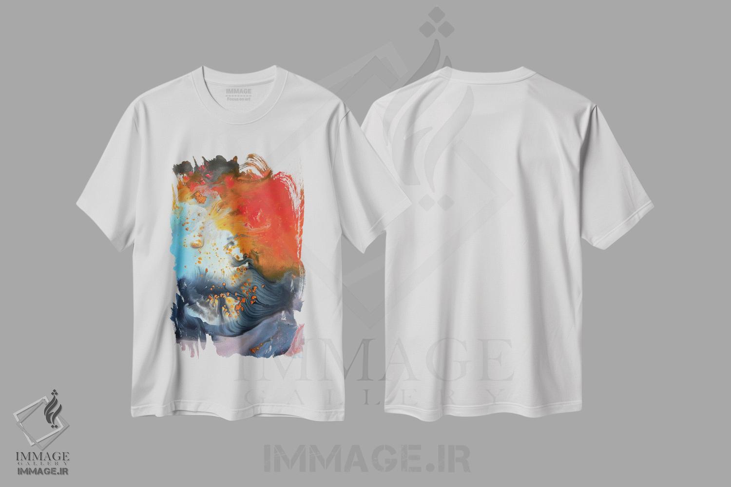 تیشرت طرح دار مجموعهٔ مایع چهار اثر آندرادا آنخل | immage.ir