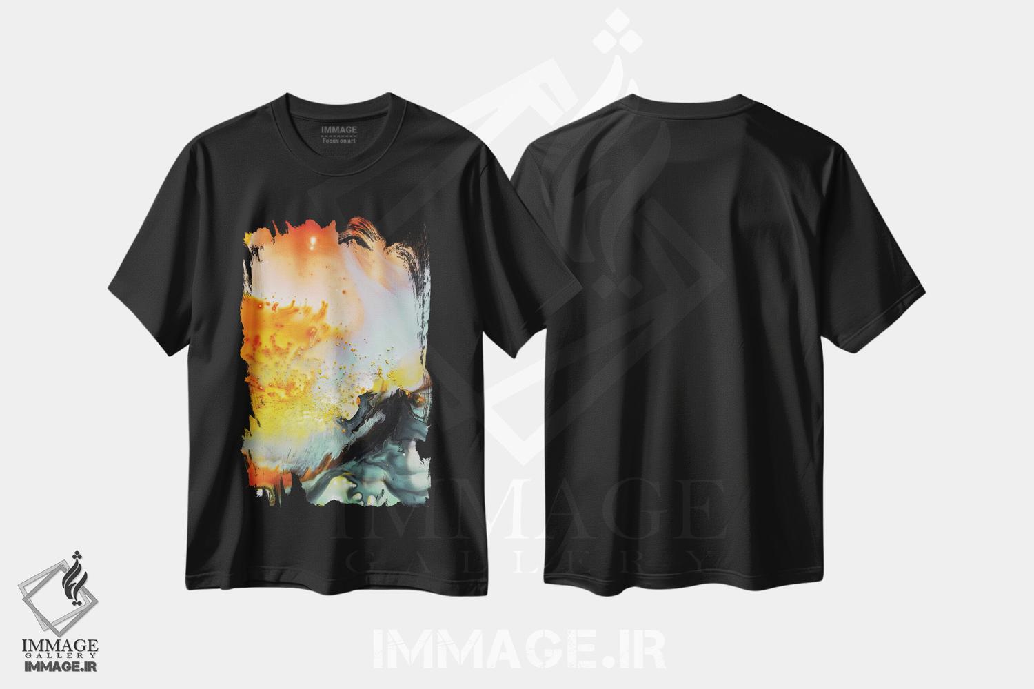 تیشرت طرح دار مجموعهٔ مایع شش اثر آندرادا آنخل | فروشگاه ایماژ