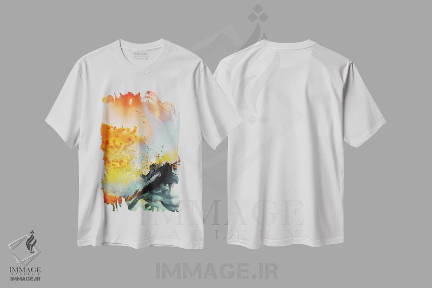 تیشرت طرح دار مجموعهٔ مایع شش اثر آندرادا آنخل | immage.ir