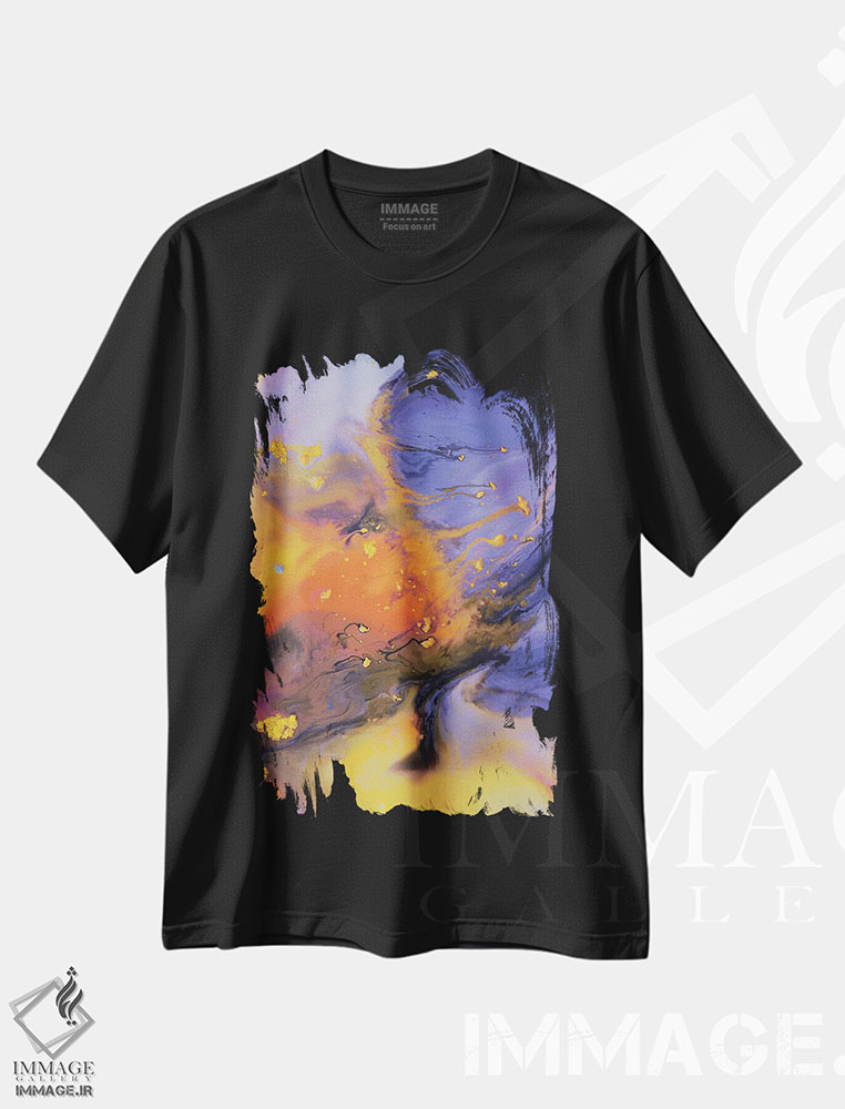 تیشرت طرح دار مجموعهٔ مایع هشت اثر آندرادا آنخل | فروشگاه ایماژ