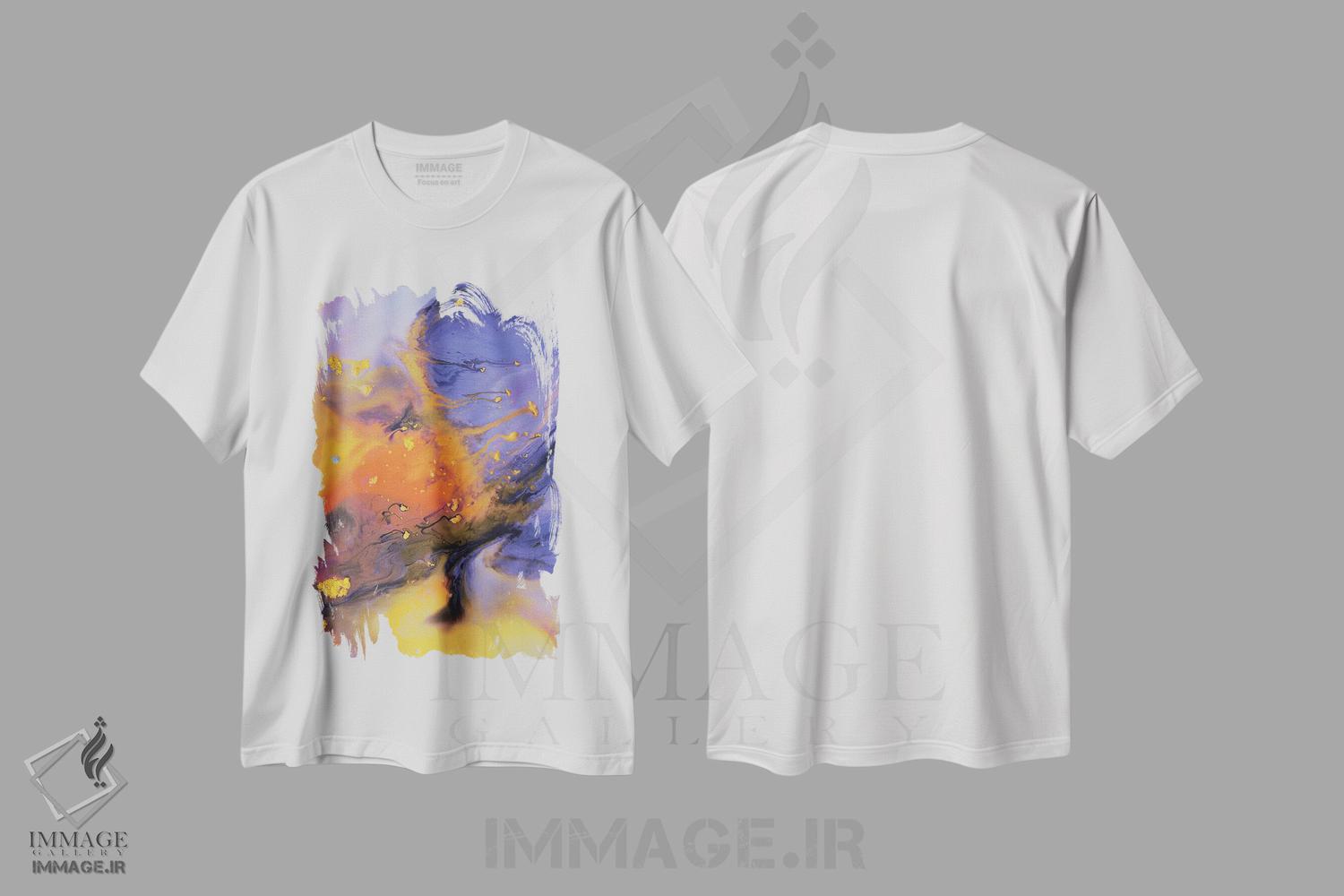 تیشرت طرح دار مجموعهٔ مایع هشت اثر آندرادا آنخل | immage.ir