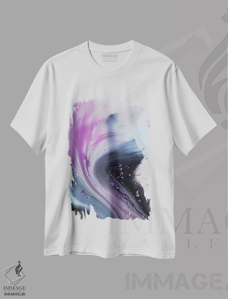 تیشرت طرح دار مجموعهٔ مایع دوازده اثر آندرادا آنخل | immage.ir