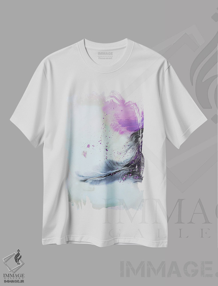 تیشرت طرح دار مجموعهٔ مایع سیزده اثر آندرادا آنخل | immage.ir