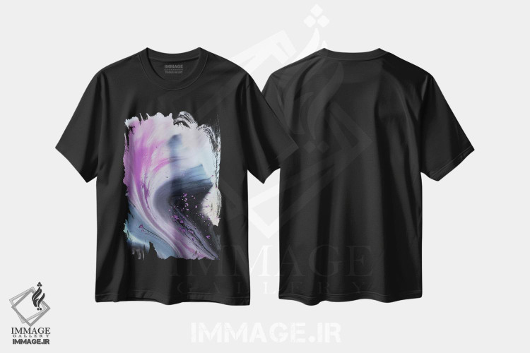 تیشرت طرح دار مجموعهٔ مایع دوازده اثر آندرادا آنخل | فروشگاه ایماژ