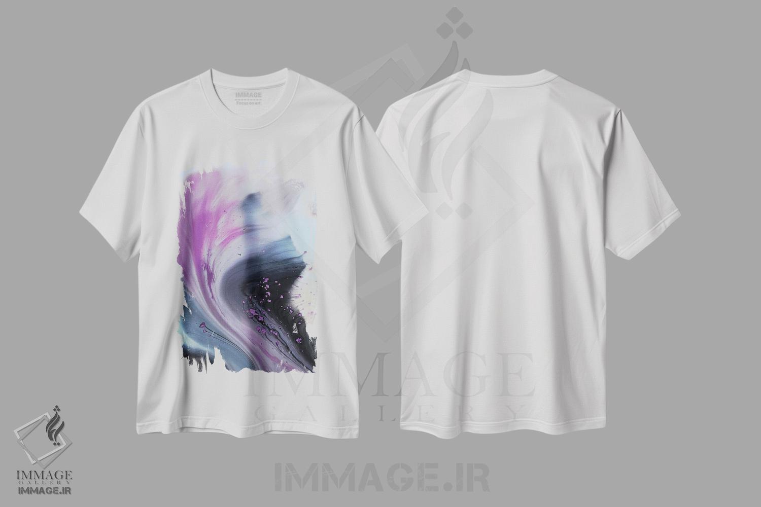 تیشرت طرح دار مجموعهٔ مایع دوازده اثر آندرادا آنخل | immage.ir