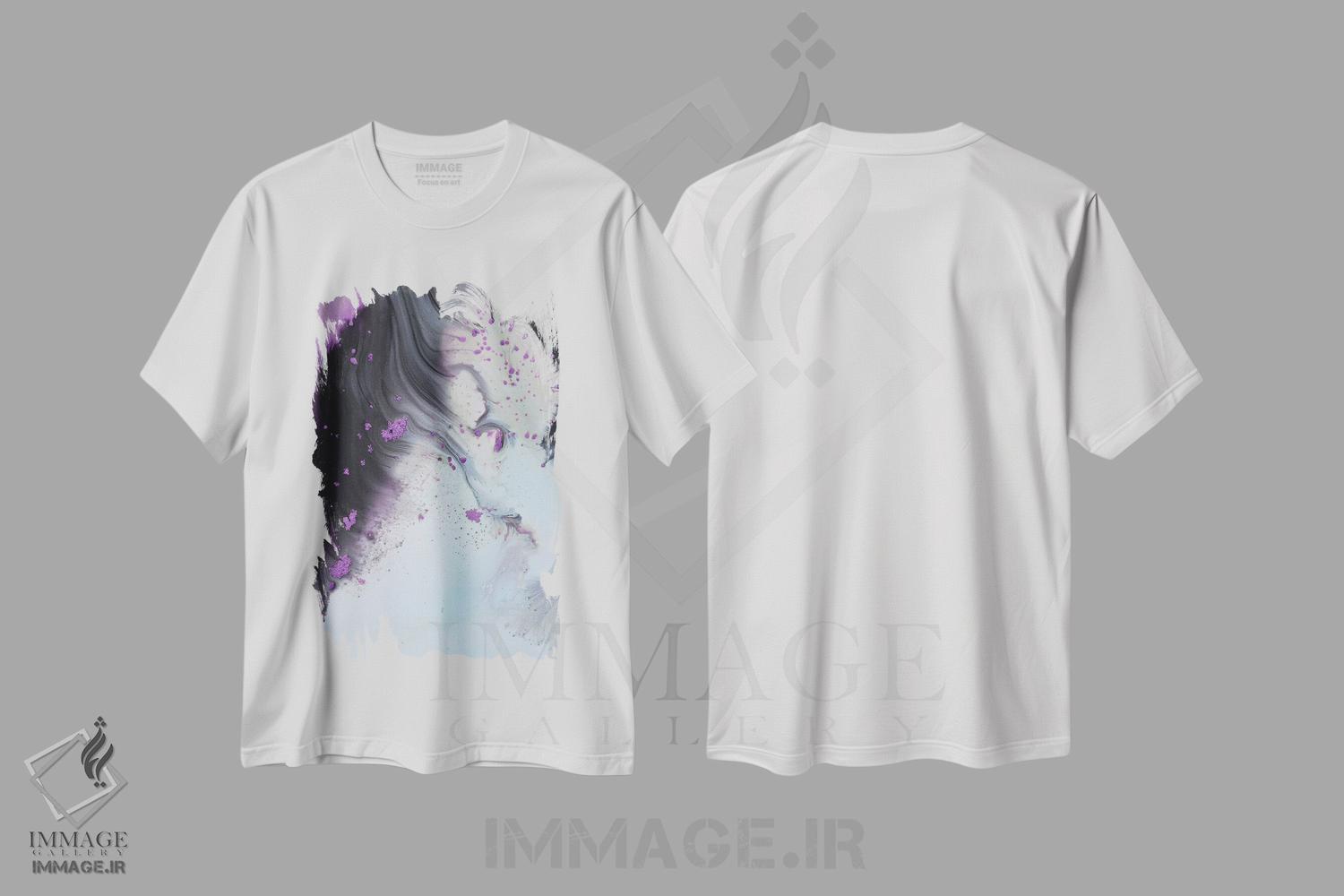 تیشرت طرح دار مجموعهٔ مایع یازده اثر آندرادا آنخل | immage.ir