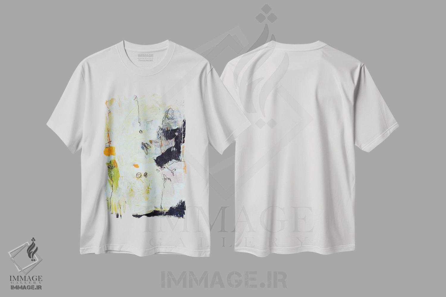 تیشرت طرح دار مطالعه روی کاغذ شماره سیزده اثر آندرادا آنخل | immage.ir