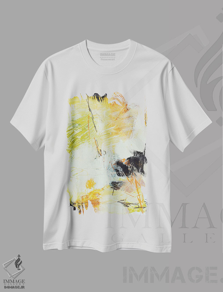تیشرت طرح دار مطالعه روی کاغذ شماره چهارده اثر آندرادا آنخل | immage.ir