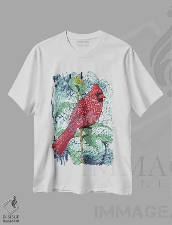 تیشرت طرح دار کاردینال ویرجینیا، هنر دیجیتال اثر آنجلیکا پارکر | immage.ir