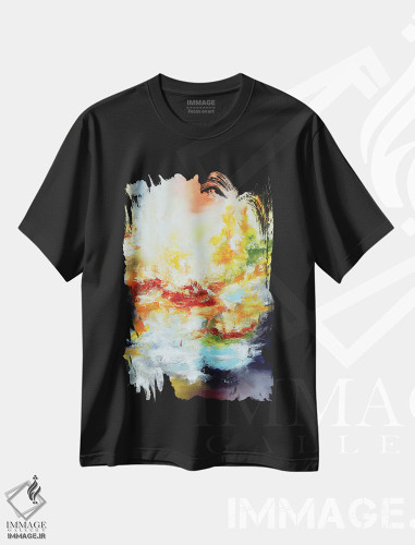 تیشرت طرح دار خلیج ها میان کوه ها اثر آندرادا آنخل | فروشگاه ایماژ