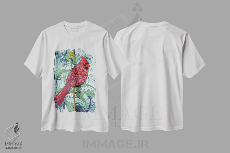 تیشرت طرح دار کاردینال ویرجینیا، هنر دیجیتال اثر آنجلیکا پارکر | immage.ir