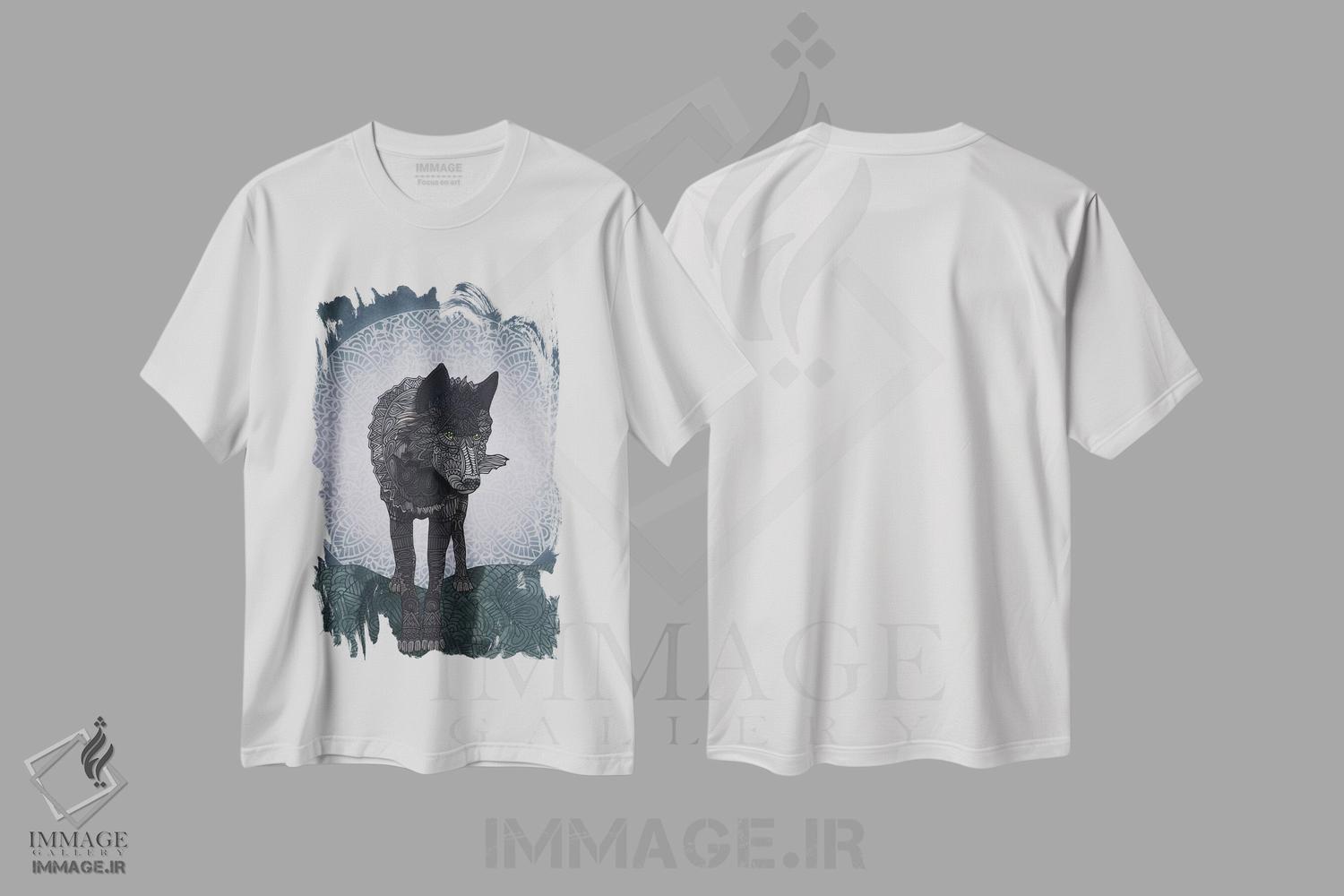 تیشرت طرح دار نگراننده، هنر دیجیتال اثر آنجلیکا پارکر | immage.ir