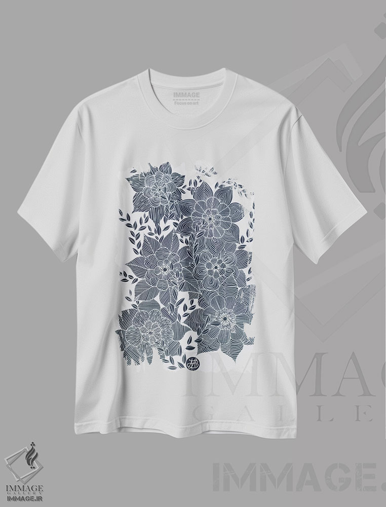 تیشرت طرح دار گل های تودرتو یک، دکور معاصر اثر آنجلیکا پارکر | immage.ir