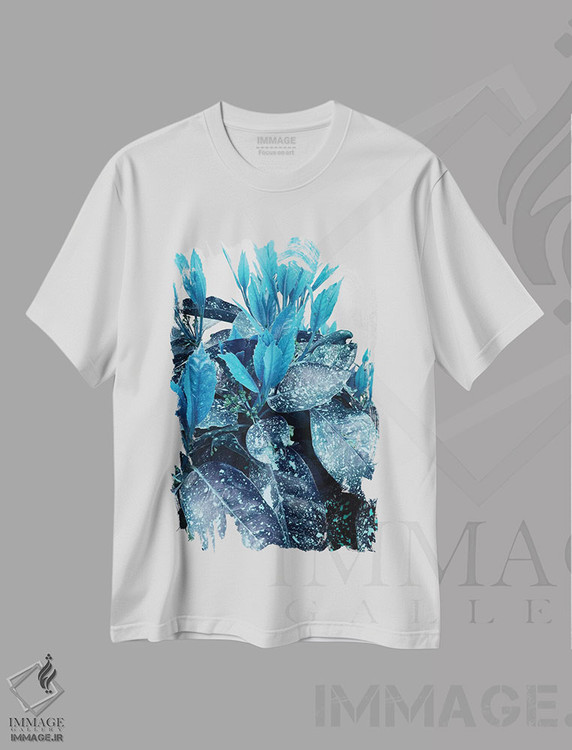 تیشرت طرح دار خلق آبی، دکور معاصر اثر آنجلیکا پارکر | immage.ir