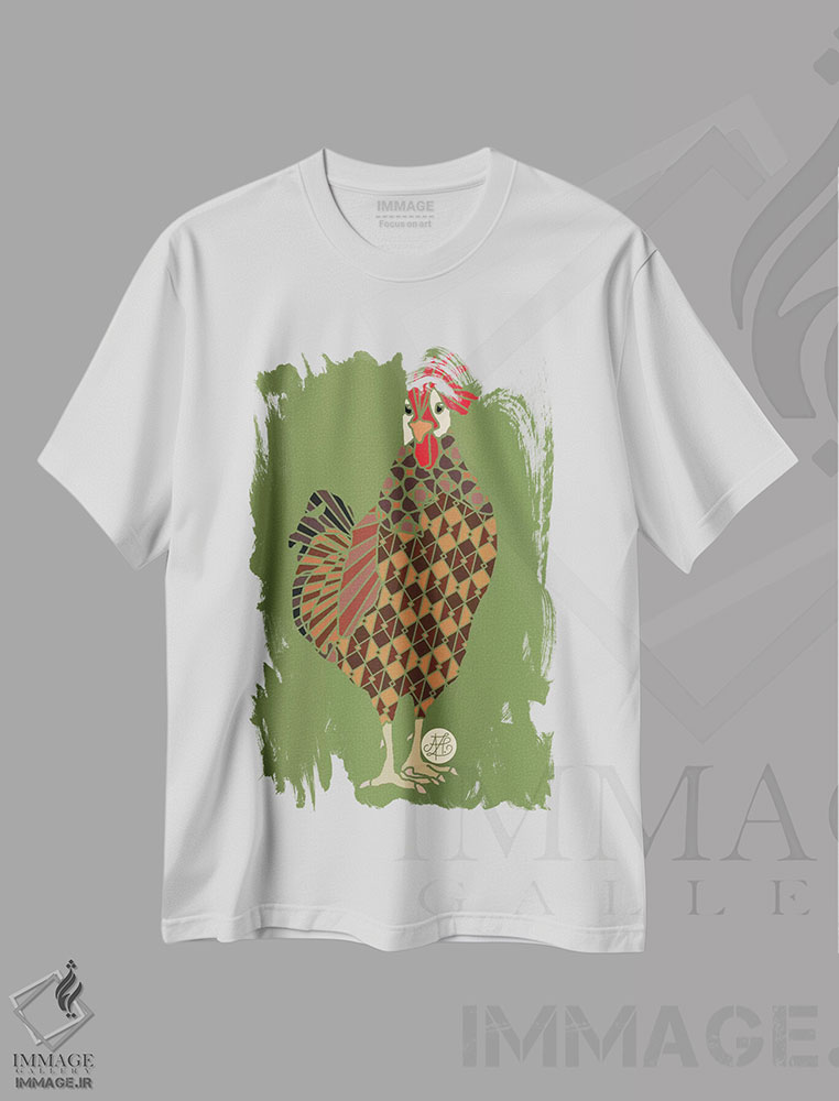 تیشرت طرح دار مرغ، دکور معاصر اثر آنجلیکا پارکر | immage.ir