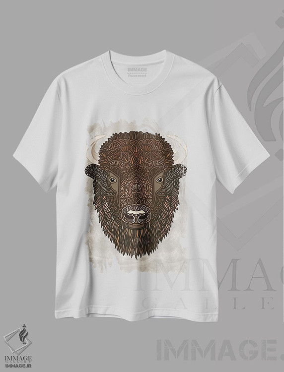 تیشرت طرح دار بوفالو، تزئینی اثر آنجلیکا پارکر | immage.ir