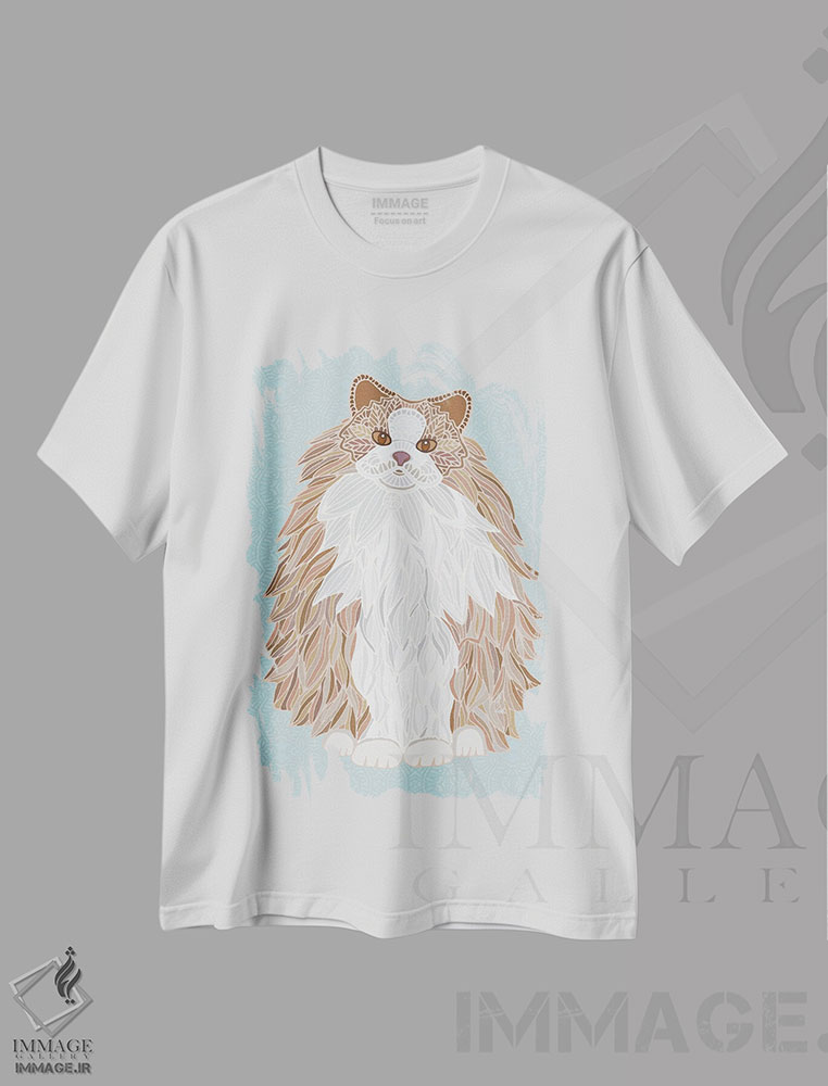 تیشرت طرح دار راگدال نارنجی، هنر دیجیتال اثر آنجلیکا پارکر | immage.ir