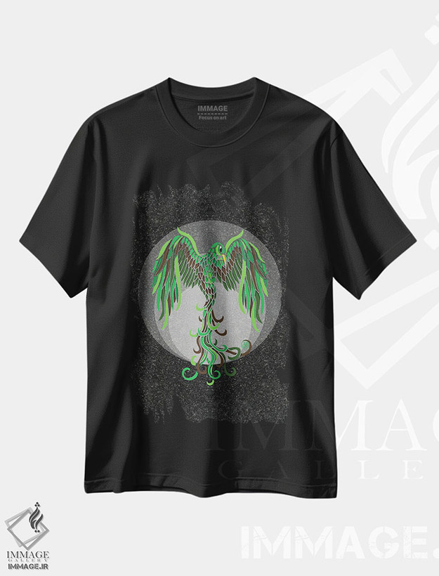 تیشرت طرح دار ققنوس زمینی، هنر دیجیتال اثر آنجلیکا پارکر | فروشگاه ایماژ