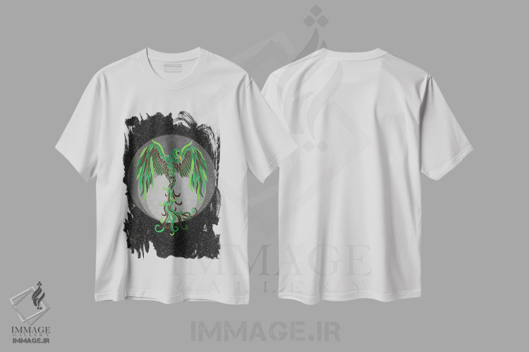 تیشرت طرح دار ققنوس زمینی، هنر دیجیتال اثر آنجلیکا پارکر | immage.ir
