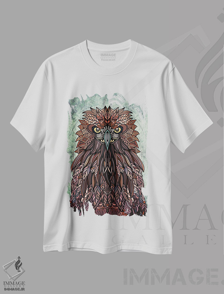 تیشرت طرح دار پرتره عقاب طلایی، هنر دیجیتال اثر آنجلیکا پارکر | immage.ir