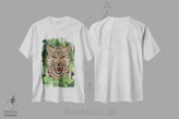 تیشرت طرح دار پلنگ جنگلی، هنر دیجیتال اثر آنجلیکا پارکر | immage.ir